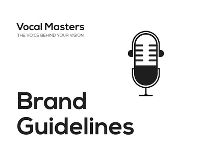 Vocal Masters Podcast Logo Branding brand brand guide brand identity branding branding guidelines design full branding design graphic design logo logo design logo designer logo designs minimalist modern pixelwage pixelwage mockup stationary design