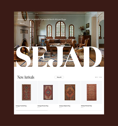 SEJAD - E-Commerce Website design ecommerce ui webdesign
