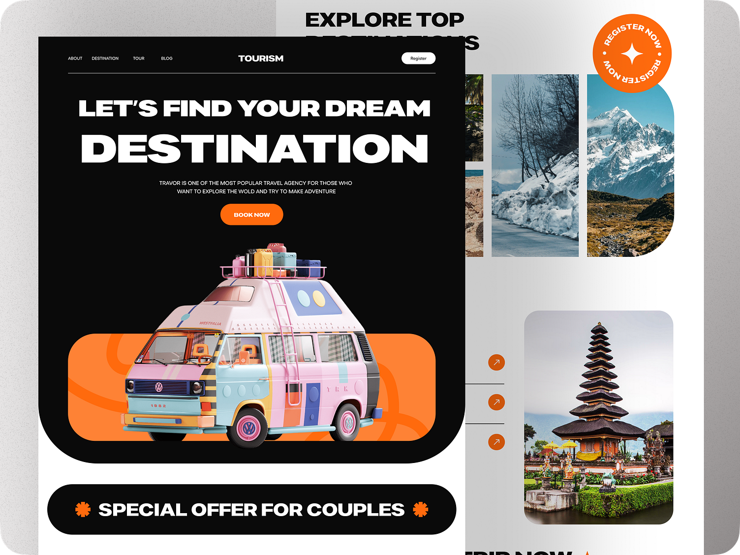 travel-agency-landing-page-by-kinaree-bodar-on-dribbble