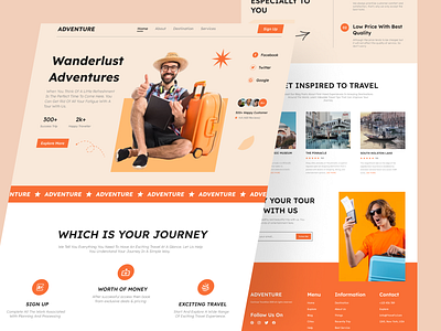 Trave adventures website landing page advanteure landing page tourism travel