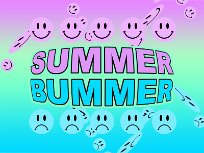 SUMMER BUMMER branding clean concept design gradient graphic design smile summer