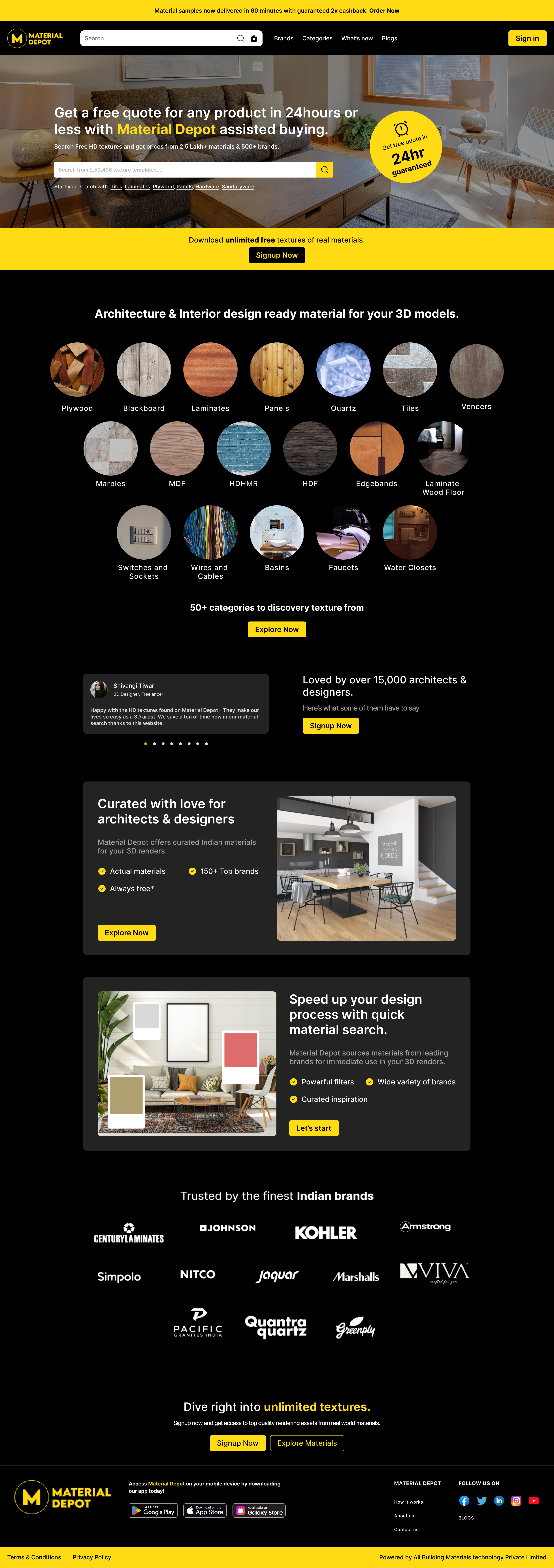 Material Depot Comparision branding comparsion graphic design logo redesign ui uiux