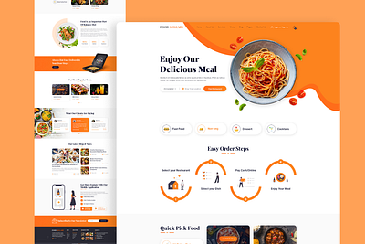 Foody Restaurant Website Design UI restaurant