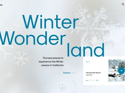 Winter Wonderland Hero Concept design ui web web design