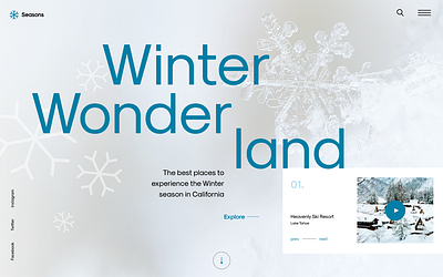 Winter Wonderland Hero Concept design ui web web design