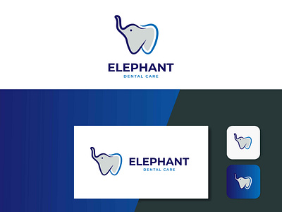 Elephant dental care logo design. Elephant teeth logo care clean conservation dental elephant endurance fresh grace health heritage intelligence ivory majesty power protection smile strength tooth tusk wildlife