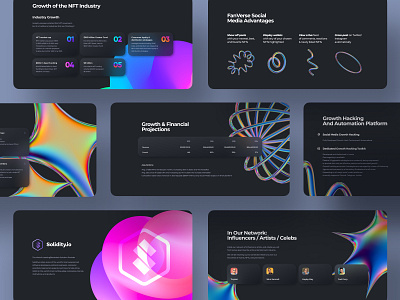 Web3.0 Pitch Deck Design blockchain colorful crypto crypto design cryptocurrency dark deck illustration modern nft pitch pitchdeck web web3.0 whitepaper