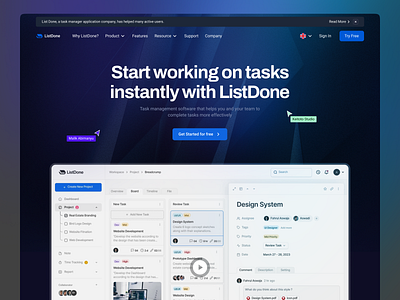 ListDone - Landing Page Website for SaaS Startup by Malik Abimanyu for ...