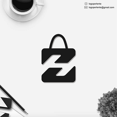 ZH + Bag monogram logo branding clothing line design graphic design icon illustration lettering logo logo design monogram typography