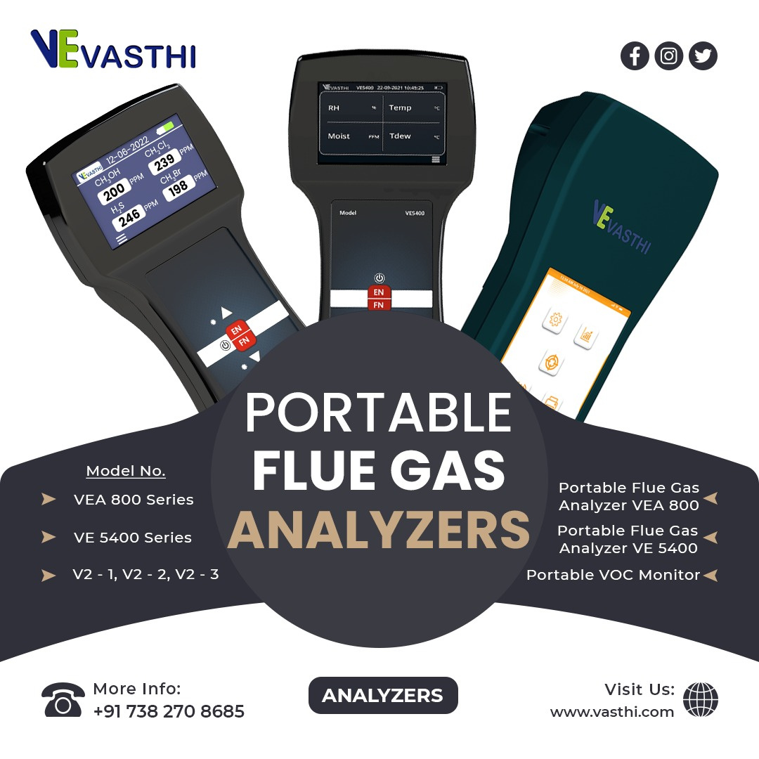 Portable Flue Gas Analyzers manufacturer Vasthi instruments by vasthi