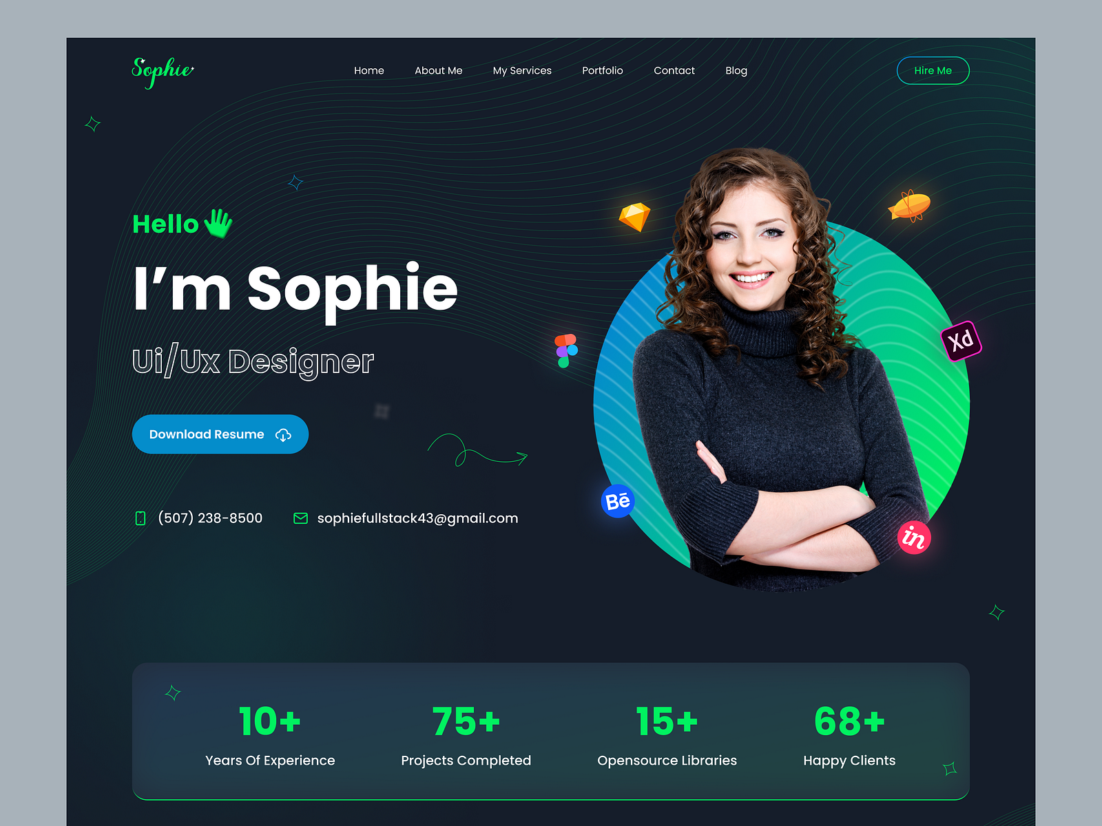 Portfolio | Landing Page by Codzgarage Infotech Pvt Ltd on Dribbble