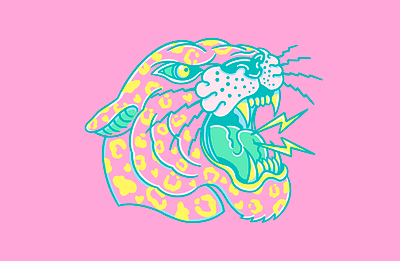 Change Your Spots animal big cat digital leopard pastel pink