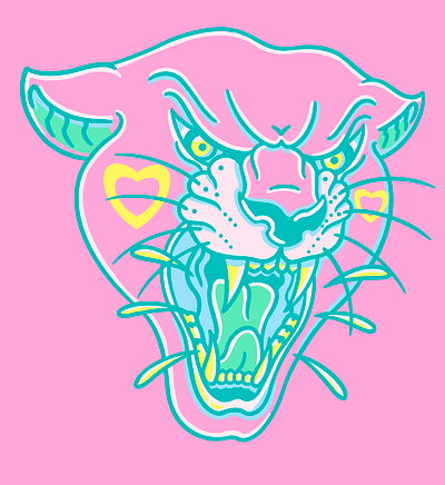 Something Something Pink Panther digital panther pink tattoo
