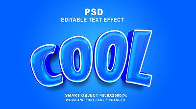 Cool 3d editable text effect PSD cool editable text effect cool font text text effect