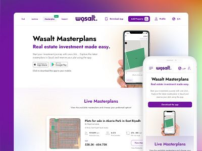 Introducing 'Masterplan' on Wasalt! app design ui ux