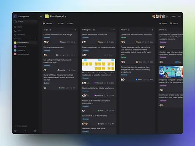 Kanban Board View - Dark Mode dark mode kanban kanban app kanban app dark mode kanban board kanban board dark mode kanban board view kanban dark kanban dark mode kanban dashboard kanban view project management project management dark mode task board task component dark mode task management app task management dashboard