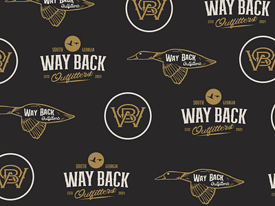 Way Back Outfitters Pattern badge design country logo duck duck badge duck hunting graphic design hunting hunting apparel hunting badge hunting design hunting logo logo logo design logos modern logo modern logo design outfitters