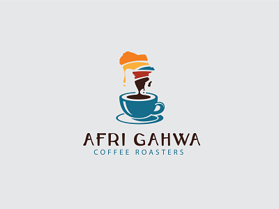 Afri Gahwa Coffee Roasters branding graphic design illustration logo