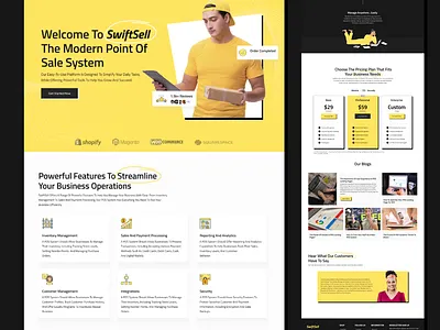 SwiftSell - POS Landing Page agency design travel ui ux uxui web