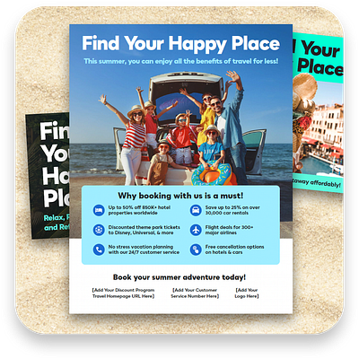 Toolkit: "Find Your Happy Place" Summer branding design digital fun graphic design marketing print typography