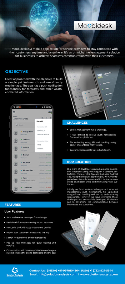 Moobidesk- An Advanced Communication Mobile Application application development design ui ux