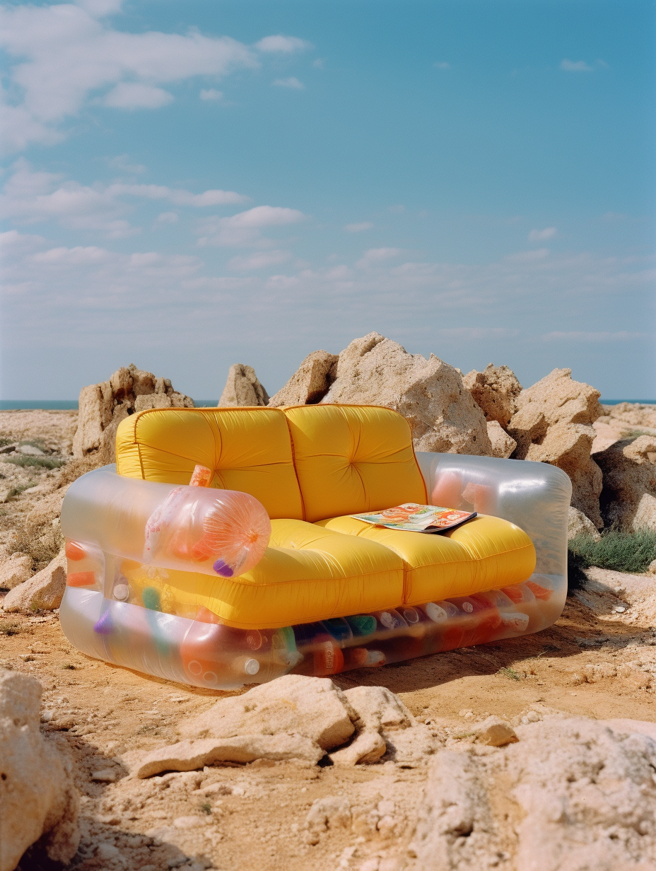 Plastic Sofa 3d branding cinema4d concept design design forniture futurist graphic design illustration illustrator