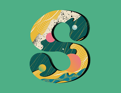 'S' for 36 Days of Type 36daysoftype challenge concept design flat gradients illustration illustrator lettering letters pattern texture type vector