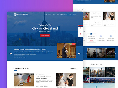 City of Cleveland website redesign city of cleveland landing page redesign ui website