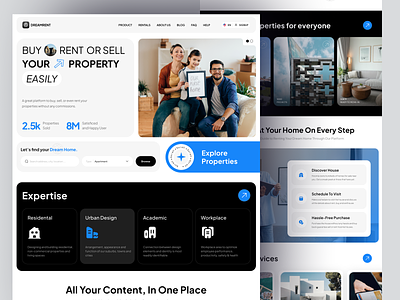 Real Estate Landing Page apartment architecture family finder home house house buy sell landing landing page management minimal property real estate real estate agency rent rental sell web web design website
