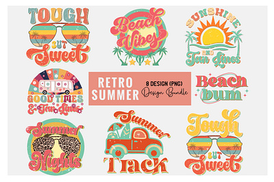 Summer Sublimation Designs Bundle branding design graphic design illustration logo motion graphics t shirt design vector