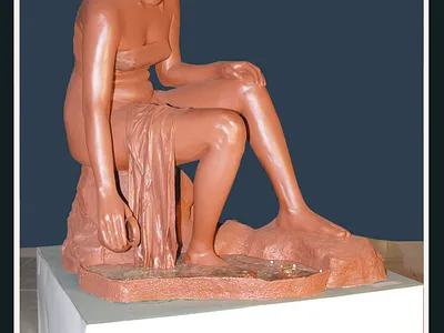 Oleti bronze lost wax metal sculpture