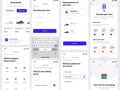 Faba Market add product - e-commerce app add items app design catalogue create profile delivery app e commerce ecommerce app fintech form marketplace mobile app nft market online shop online store premium plan product lists sales app shopping store uiux