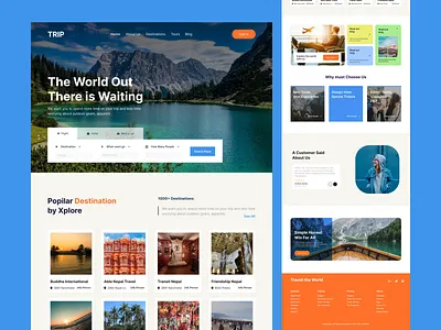 Travel Web UI design landing page travel ui ui design uiux website