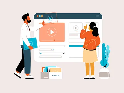 Choose Your Training Video flat illustration illustration illustration art video video editing illustration video illustration
