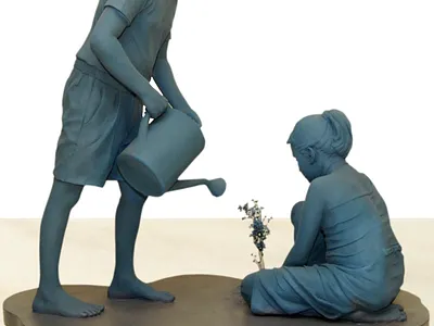 Shwas bronze lost wax metal sculpture