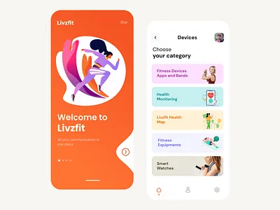 Fitness App creative design fitness landing page orange trend ui usability ux