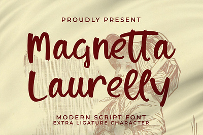 Magnetta Laurelly - Modern Script Font abc