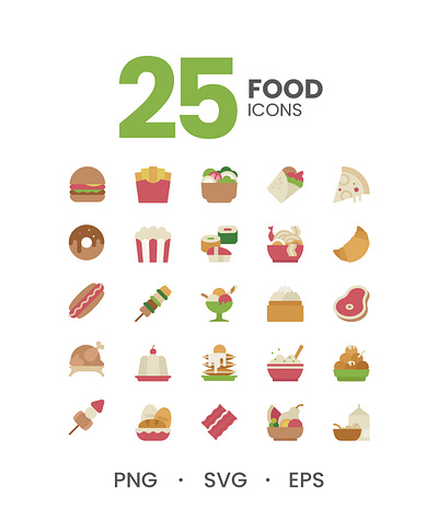 Food Icons branding burger cakes clean design desserts flat flat icon food food icons fruits graphic design icon illustration logo meat ui