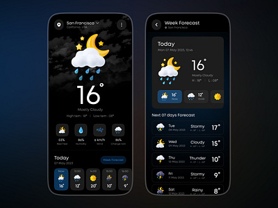 Weather User Interface Concept 3d adobe photoshop animation app branding design graphic design illustration logo ui