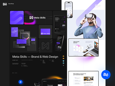 Meta-Skills — Case Study black brand design brand identity branding clean design graphic design logo modern ui web web design website