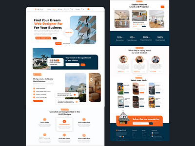 Real Estate Agency Template For Figma agency apartment graphic design home listing house interface design interior design landing page design luxury house mmamizan modern clean multipurpose property property listing real estate real estate agent realtor rent ui designer web ui design