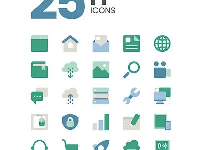 Information Technology Icons branding clean design flat flat icon graphic design icon illustration information technology internet it it icons logo server technology technology icons ui ux web design website