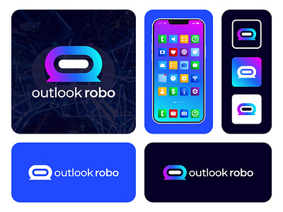 Outlook Robo- Ai Robot Logo Design Concept ai brand ai logo boot logo branding creative logo design graphic design illustration logo logo design logo make minimal logo modern logo outlook robo robot ai logo robot branding logo robot logo unique logo vector