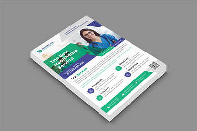 Medical healthcare flyer template layout