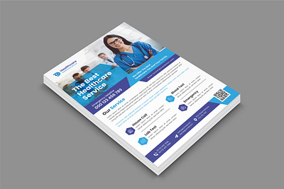 Medical healthcare flyer template layout