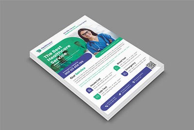 Creative Medical healthcare flyer template layout