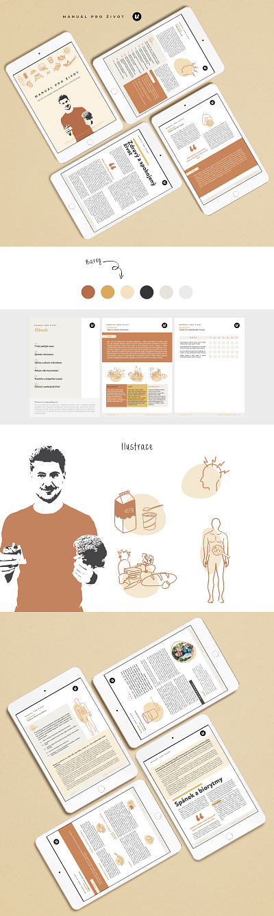 E-book Personal Healthy Lifestyle design illustration typography