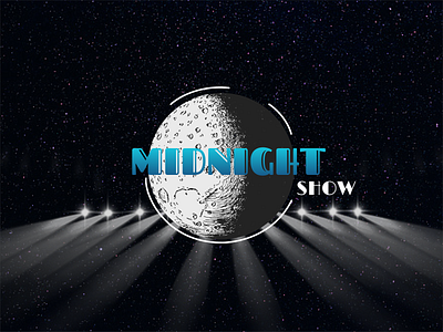 MIDNIGHT SHOW best branding cool design evening show illustration logo midnight moon moonlight show stylish