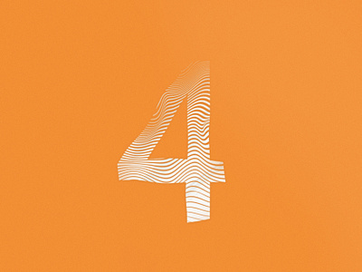 Número 4 36daysoftype 36daysoftype 4 36daysoftype10 4 alphabet design four gradient grain graphic design illustration number number 4 numbers quatro type design type designer types typography waves