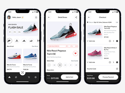 Shoes Online Store - Mobile App Concept app design e commerce e commerce app e commerce mobile mobile mobile app mobile shop shoes shoes app sneakers store store app ui ui design